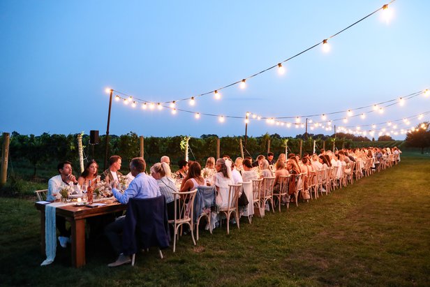 Brunello Wolffer Dinner Table overlooking Vines