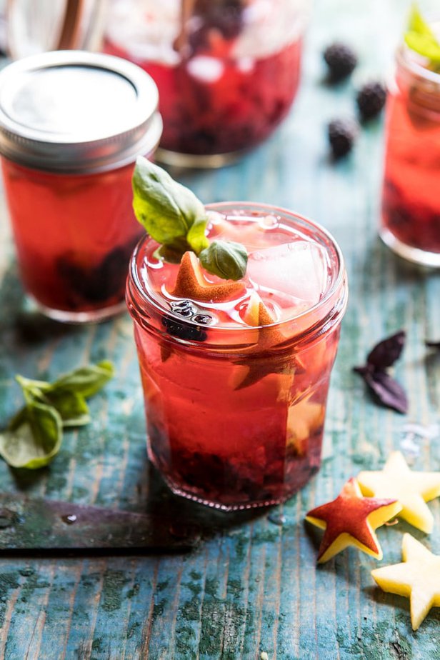 smashed berry rose cider spritz