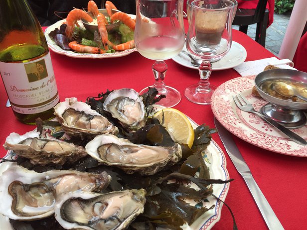 oysters and charonnay