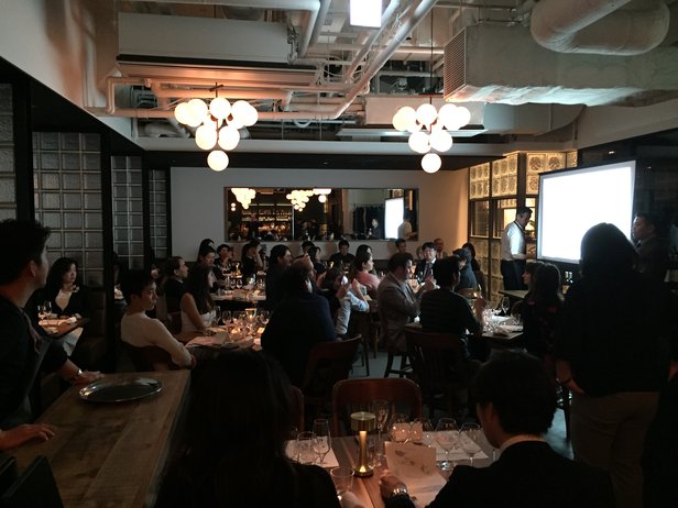 a full house at our wine dinner!